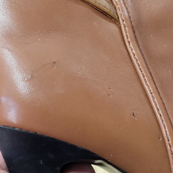 New Reiss Caitlin Leather Knee High Boots in Tan size 39 - Picture 10 of 14